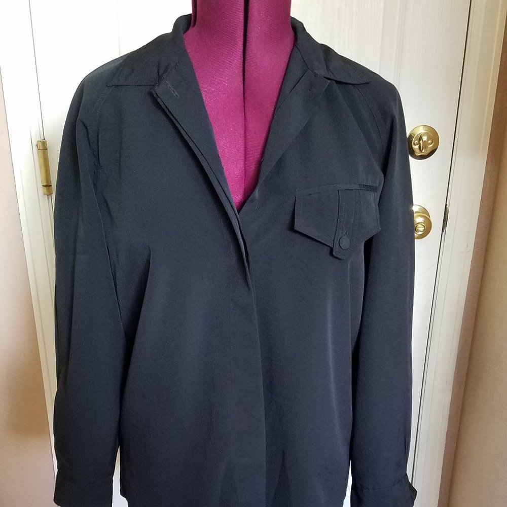 LADIES BLACK DRESS SHIRT BY MARTINIQUE SIZE M